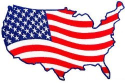 Parche bandera USA country